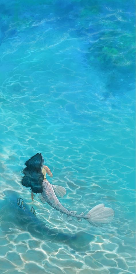 Mermaid Swimming Gif, Mermaid Best Friends, Mermaid Wallpaper Iphone Aesthetic, Mermaid Background Aesthetic, Mermaid Art Wallpaper, Mermaid Lockscreen, Mermaid Wallpaper Aesthetic, Siren Aesthetic Wallpaper, Blue Mermaid Aesthetic