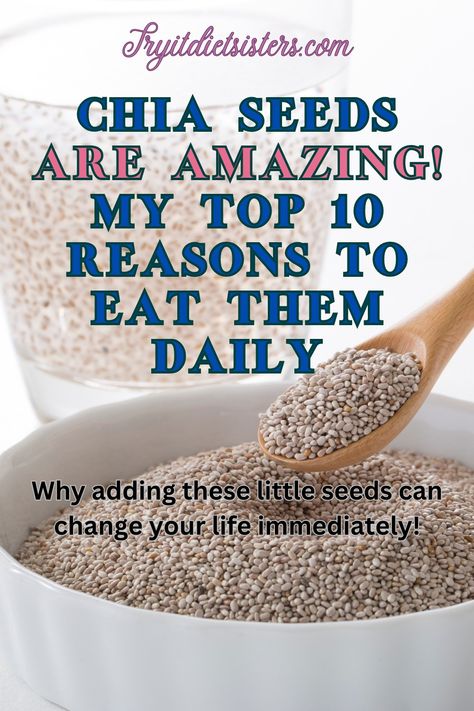 bowl of healthy chia seeds and the 10 benefits of taking them daily How Much Chia Seeds To Eat Daily, Coffee And Chia Seeds, Chia Seed Cereal, What Are Chia Seeds, Chia Vs Flax Seed, Chia Seed Benefits, Benefits Of Chia Seeds, Flax Seed Benefits, Ground Chia Seeds