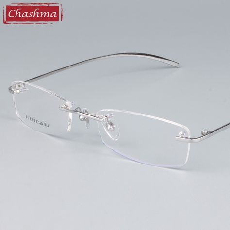 Cheap optical spectacles, Buy Quality titanium rimless directly from China titanium rimless glasses Suppliers: Chashma Unisex Glasses Eyewear Frames Titanium Rimless Glasses Frames Female Male Optical Spectacles Enjoy ✓Free Shipping Worldwide! ✓Limited Time Sale ✓Easy Return. Glasses Prescription, Eyeglass Frames For Men, Rimless Glasses, Rimless Frames, Exude Confidence, Designer Glasses, Optical Glasses, Prescription Eyeglasses, Optical Frames