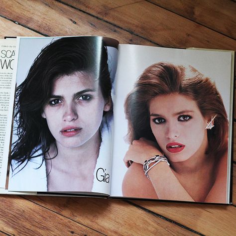 Blast From The Past: we came across Francesco Scavullo's 1982 coffee-table tome Women on a Soho Gia Carangi Track Marks, 90s Modeling, Francesco Scavullo, Gia Carangi, Book Women, Colour Correction, Iconic Beauty, Super Models, High Fashion Models