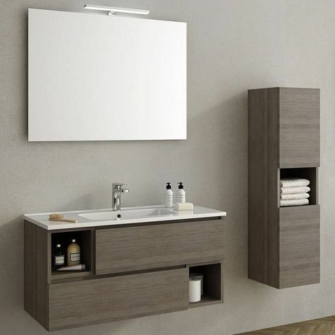 #construction #interiors #instagram #washroomstories #bathroomtiles #grey #ceramic #hygiene Bathroom Basin Cabinet, Bathroom Unique, Washbasin Cabinet, Wash Basin Cabinet, Backlit Bathroom Mirror, Modern Bathroom Design Ideas, Pallet Home Decor, Bathroom Sink Design, Bathroom Cabinets Designs