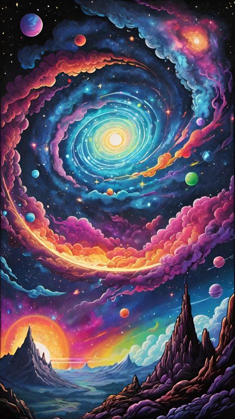 Imaginary Planet, Planet Ideas, Bumble Bee Art, Dark Paintings, Astronaut Space, Panda Art, Cute Galaxy Wallpaper, Trippy Wallpaper, Spiritual Artwork