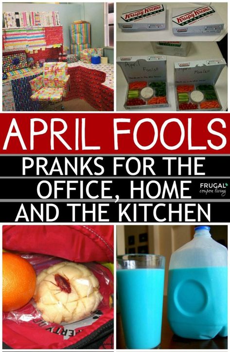 Innocent and Playful April Fools Prank Ideas - Practical Jokes and Clean Pranks for the home, office, and kitchen! #aprilfools #aprilfoolsday #frugalcouponliving #pranks #prankster #jokes #practicaljokes #kids April Fools Pranks For Coworkers, April Fools Pranks For Work, Pranks On Teachers, April Fools Ideas, Pranks For Coworkers, April Fools Pranks For Adults, April Fools Day Pranks, Pranks Ideas, Practical Jokes Pranks