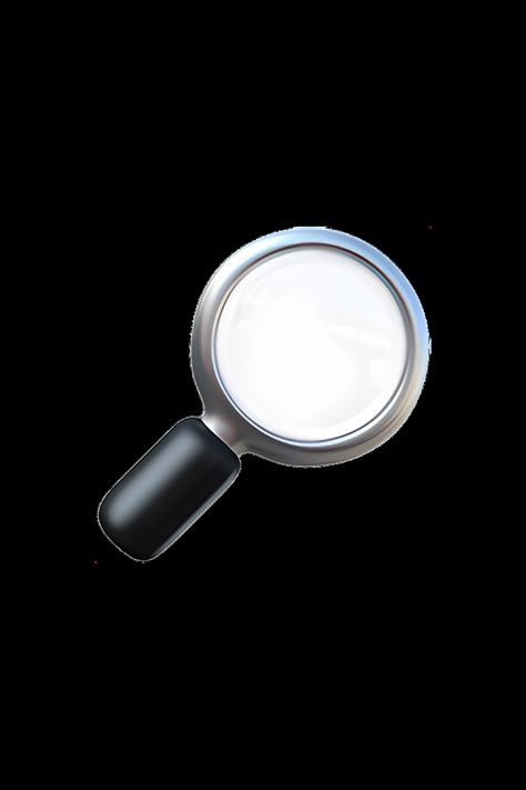 The 🔎 Magnifying Glass Tilted Right emoji depicts a magnifying glass with a black handle and a silver frame. The glass lens is tilted to the right at an angle, with a black circle in the center representing the area being magnified. The overall appearance of the emoji is sleek and professional, with a simple yet effective design. Magnifying Glass Aesthetic, Magnifying Glass Png, Magnifying Glass Icon, Apple Emojis, Ipad Layout, Iphone Emoji, Emoji Iphone, Icon Emoji, Magnifying Lens