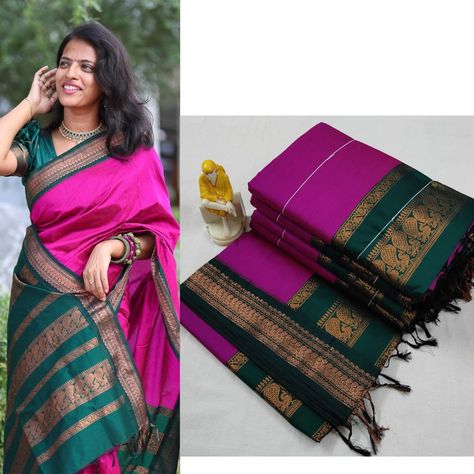 *Price : Rs.1080 free shipping* 🦚 *Premium Gadwal / Kalyani Cotton Silk Sarees* 🦚 *Premium Quality Sarees, all Showroom Pieces, Unique Colours and Unique Desings* 🦚 *No colour fade after wash (Normal Wash)* 🦚 *With Contrast Blouse* 🦚 *Very soft and smooth to wear* Unique Colours, Contrast Blouse, Cotton Saree, Cotton Silk, Unique Colors, Silk Sarees, Showroom, Premium Quality, Saree