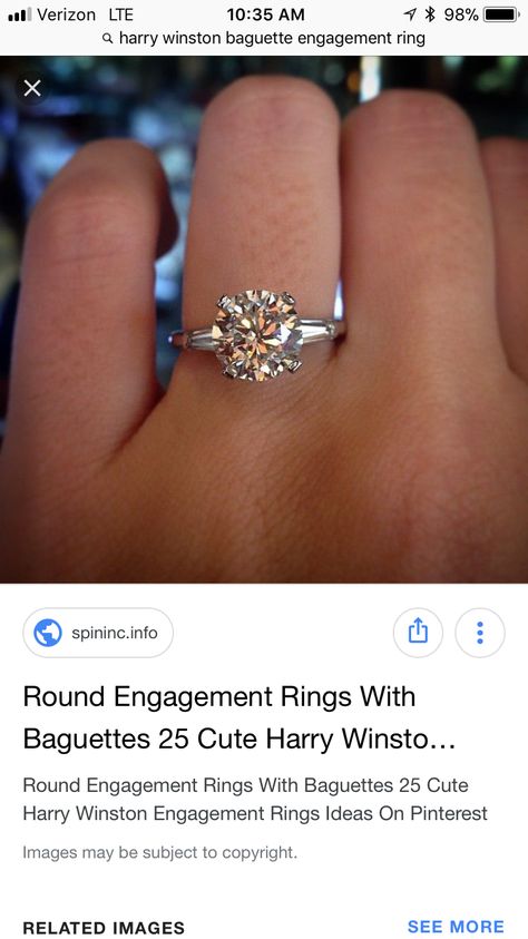 Erin—like the way the center ring stone comes over the medial side of baguette... Ring With Baguettes, Circle Diamond Rings, Shiny Ring, Smith Wedding, Gorgeous Rings, Baguette Engagement Ring, Shiny Rings, Ring Inspo, Round Engagement Ring