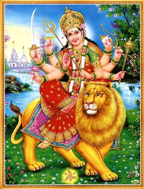 Goddess Durga Art, Lion Pic, Durga Art, Durga Maa Paintings, Mata Ji, Indian Flag Images, Durga Ji, Durga Picture, Indian Goddess Kali