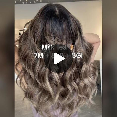 TikTok · Tim Sugiyama Redken Hair Color, Redken Hair Products, Milk Tea, Toner, Balayage, Twitter Image, Milk, Hair Color, Shades