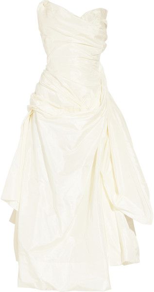 Feather Draped Silk-taffeta Gown Draping Gown, Silk Bridal Gown, Feather Gown, Drape Gowns, Silk Taffeta, Fall Wedding Dresses, Perfect Wedding Dress, Beautiful Gowns, Dream Dress