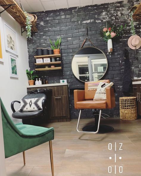 My Salon Suite Modern, Salon Suite Color Schemes, Industrial Salon Suite, Country Chic Salon Ideas, Small Salon Boutique Ideas, Japandi Hair Salon, Earthy Salon Ideas, Witchy Hair Salon, Salon Studio Suite Ideas