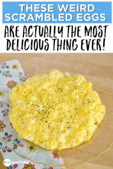 Egg Recipes To Use Up Eggs, Stretched Eggs Recipe, Crockpot Scrambled Eggs Slow Cooker, What To Put In Scrambled Eggs, Shirred Eggs Recipes, Quick Easy Egg Recipes, Wet Scrambled Eggs, English Scrambled Eggs, Scrambled Duck Eggs