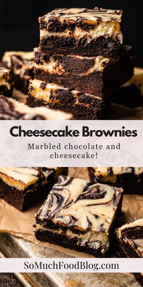 Marbled Cheesecake Brownies are the perfect decadent dessert. The fudgiest homemade brownie batter mixed with ultra-creamy cheesecake–truly the perfect pairing. Marble Brownies Recipe, Cheesecake Brownies From Box Recipes, Keto Cheesecake Brownies, Marbled Brownies, Marble Brownies, Marbled Cheesecake, Low Carb Brownie, Cheesecake Swirl Brownies, Homemade Brownie