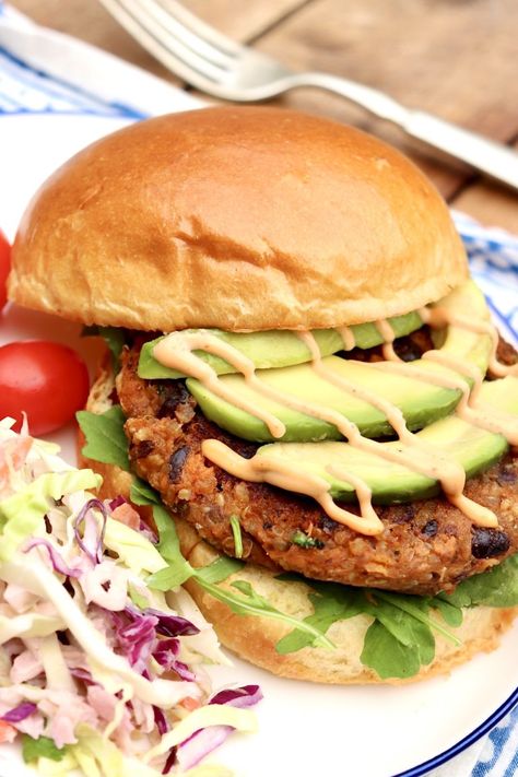 Sweet Potato & Black Bean Veggie Burgers – The Fountain Avenue Kitchen Keto Camping Food, Keto Camping, Sweet Potato Black Bean, Sweet Potato Black Beans, Black Bean Veggie Burger, Veggie Burgers, Vegan Beans, Canned Black Beans, The Fountain