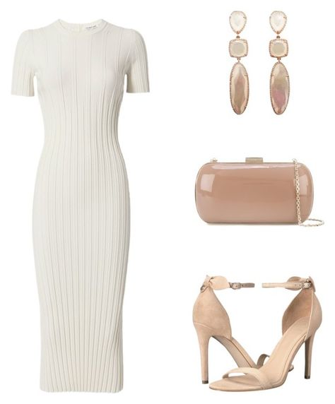 Outfits Polyvore, Guess Dress, Looks Chic, Knit Midi, Knit Midi Dress, Sergio Rossi, Fancy Outfits, Helmut Lang, Elegant Outfit