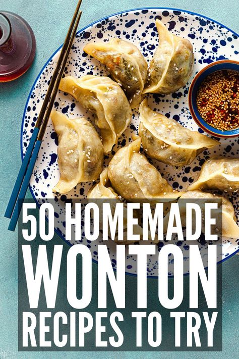 Pierogi With Wonton Wrappers, Easy Fried Wonton Recipes, Stuffed Wonton Recipes, Wonton Filling Recipe Pork, Wonton Recipes Filling Chicken, Wonton Filling Ideas, Deep Fried Wonton Recipes, Won Ton Filling Recipes, Wontons Wrapper Recipes