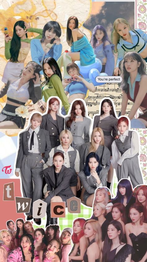 #twice #twicekpop #wallpaper #collage Ot9 Twice, Pink Lamborghini, Lee Joo Young, Twice Wallpaper, Twice Album, Kpop Iphone Wallpaper, Wallpaper Collage, Harry Styles Wallpaper, Twice Kpop