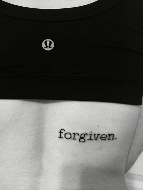 Forgiven Tattoo Men, Forgiven Tattoos For Women, Forgiveness Tattoo Ideas, Forgive Tattoo, Forgiven Tattoo, Christian Wrist Tattoos, Forgiveness Tattoo, Tattoo Bible, Self Forgiveness