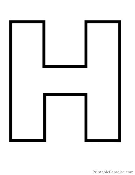 Printable Letter H Outline - Print Bubble Letter H H Printable Letter, Letter H Free Printable, Letter H Template, Letter H Printables Free, Letter H Printable, Letter H Coloring Page, Letter H Crafts For Preschoolers, Letter H, Letter H Crafts