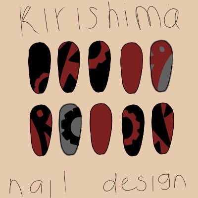 Kirishima Nails Art, Mha Nail Ideas, Mha Nails Design, Mha Acrylic Nails, Mha Nail Art, Mha Inspired Nails, Kirishima Nails, Mha Nail Designs, Mha Nails