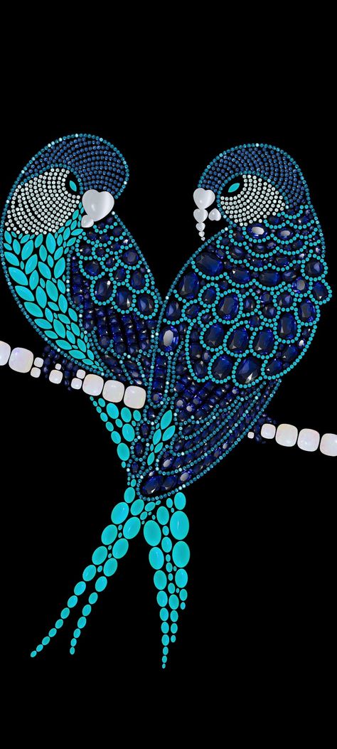 Dot Painting Birds, Bird Dot Painting, Dot Painting Animals, Bird Painting Acrylic, Rhinestone Designs Pattern, Quilling Animals, Graphic Design Fonts, Landscape Art Painting, Rhinestone Art