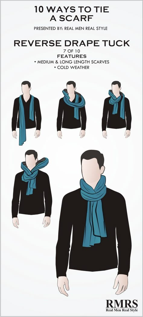 how to tie a scarf men Scarf Outfit Men, Mens Scarf Fashion, Winter Outfits 2019, Real Men Real Style, Ways To Tie Scarves, Tie A Scarf, Wear A Scarf, Scarf Knots, Ways To Wear A Scarf