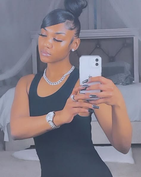 Short Barbie Ponytail, Black Women Updo Hairstyles, Slick Ponytail, Black Hair Updo Hairstyles, Sleek Ponytail Hairstyles, Black Ponytail Hairstyles, Black Hair Extensions, Quick Braided Hairstyles, Protective Hairstyles Braids