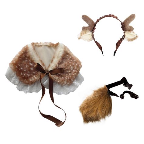 PRICES MAY VARY. The Lolita Cosplay Gothic Cosplay Set include: 1 x Antlers Headband, 1 x Plush Shawl, 1 x Plush Tail. The headband is handmade, finely crafted. Best gifts for your women relations and friends. Size: One size fit for most, this plush tail come with strap and buckle, can be put around the waist. Perfect for matching your dress and hairstyle when you want to attend parties, take photos or other situations. Perfect for themed parties, fancy dress parties, cosplay, costume party, Hal Rudolph And Clarice Costume, Deer Costumes For Women, Reindeer Halloween Costume, Cow Costume For Women, Halloween Deer Costume, Easy Warm Halloween Costumes, Cute Animal Costumes Women, Cute Deer Costume, Bambi Costume Women