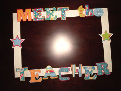 Photo booth frame for Meet the Teacher Teachers Day Photo Booth, Ideas For Old Picture Frames, Curriculum Organization, Communication Ideas, School Photo Frames, Picture Booth, Teacher Picture, Education Leadership, Photo Booth Ideas