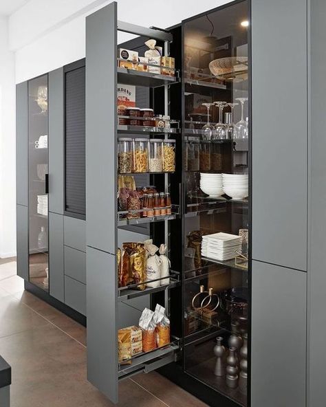 Patrick House, Clever Storage Ideas, Kitchen Cupboard Designs, Kitchen Glass, Kitchen Remodel Inspiration, Modern Kitchen Interiors, Kitchen Design Modern White, Modern Kitchen Design Open Concept, Kitchen Cabinet Remodel