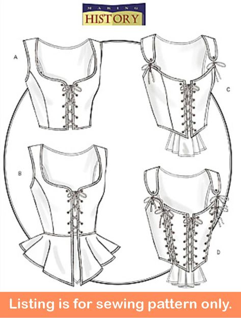 CORSET SEWING PATTERN Sew Women Halloween Bodice Underwear Size 6 8 10 12 14 16 18 20 Medieval Renaissance Colonial Victorian 4669 - Etsy Stays Pattern, Corset Sewing, Corset Sewing Pattern, Patron Vintage, Fair Outfits, Bodice Pattern, Costume Sewing Patterns, Corset Pattern, Costume Patterns