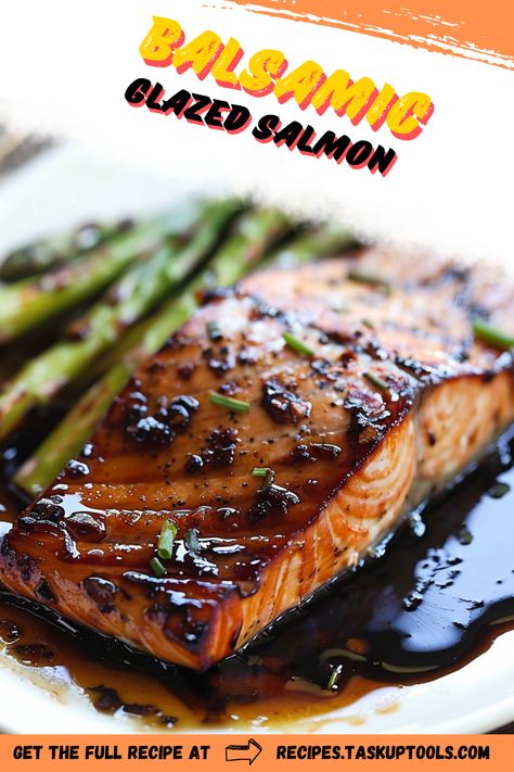 Discover the perfect dinner recipe with this Balsamic Glazed Salmon. This dish combines the rich flavor of salmon with a sweet and tangy balsamic glaze, making it a hit at any table. Whether you're cooking for family or entertaining guests, this recipe delivers a gourmet experience with minimal effort. Follow our step-by-step guide to achieve moist, flaky salmon with a beautifully caramelized exterior. Ideal for health-conscious foodies looking for delicious yet nutritious meals. Don't miss out on this culinary delight that promises Maple Balsamic Salmon, Basalmic Glaze, Salmon Balsamic Glaze, Balsamic Glazed Salmon, Balsamic Salmon, Cooking For Family, Salmon Glaze Recipes, Maple Balsamic, Smoked Salmon Recipes