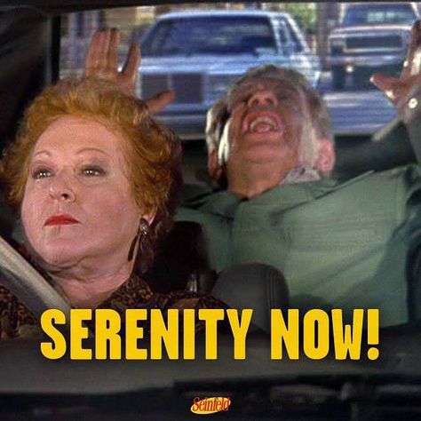 "The Serenity Now” is on #Seinfeld tonight! Seinfeld Funny, Seinfeld Quotes, Festivus For The Rest Of Us, Jerry Seinfeld, Serenity Now, Tv Quotes, Seinfeld, Best Tv Shows, Bones Funny