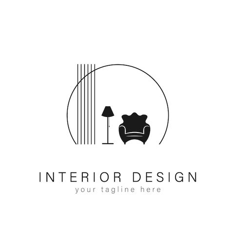 Logo Design For Furniture, Logo For Business Ideas, Logo For Decoration Business, Decoration Logo Ideas, Interior Architecture Logo, Furniture Logo Design Ideas, Furniture Design Logo, Interior Design Logo Ideas, Sofa Logo