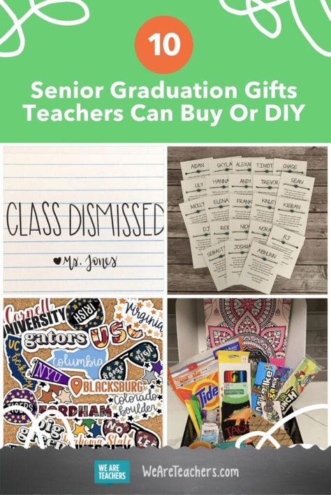 10 Senior Graduation Gifts Teachers Can Buy Or DIY Cheap Graduation Gifts, Small Graduation Gift, Inexpensive Graduation Gifts, High School Senior Gifts, Inexpensive Teacher Gifts, Graduation Gift Bags, Teacher Graduation Gifts, Diy Graduation Gifts, Best Graduation Gifts