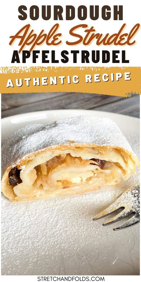 Sourdough Apple Strudel, Apple Strudel Recipe, Sourdough Crust, Sourdough Apple, Graham Cracker Recipes, Strudel Recipes, Discard Recipe, Sourdough Starter Discard Recipe, Best Brownie Recipe