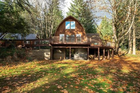 Cabin Chronicles, White Salmon Washington, Arched Cabins, Gothic Arches, Cabin Build, Arched Cabin, Frame Cabin, Cabin Interiors, A Frame Cabin