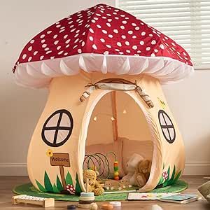 Enchanted Mushroom Play Tent - A World of Adventure for Kids 3+ - The Ultimate Toddler Tent for Creative Indoor Fun Tp Tent, Mushroom Tent, Play Tents For Kids, Tent House For Kids, Tent Playhouse, Indoor Tent, Toddler Tent, Enchanted Mushroom, Kids Cubby