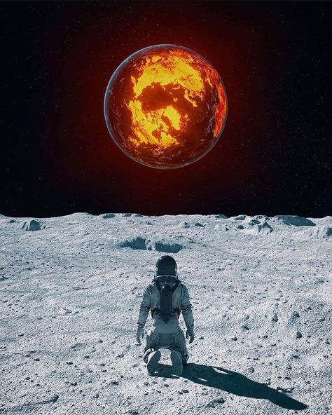 “‘It was too late’ artwork by @mr.rolzay Space Art Gallery, Astronaut Wallpaper, Astronaut Art, Space Artwork, Lost In Space, Universe Art, Wallpaper Space, Science Fiction Art, On The Moon