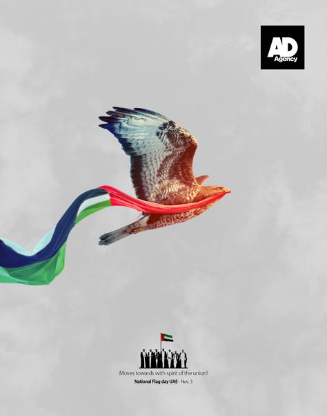 National Day Poster Design, Flag Day Uae, Freedom Day South Africa, Uae Heritage, National Flag Day, Uae Art, Travel Advertising Design, Qatar National Day, Social Media Creative