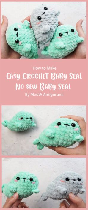 Diy Crochet Stuffed Animals Easy, Crochet No Sew Plush, No Sew Crochet Elephant, Free Kirby Crochet Pattern, No Sew Mini Amigurumi, Quick And Easy Crochet Patterns Free, Pocket Crochet Pattern Free, Easy No Sew Crochet Patterns, Plushie Crochet Ideas