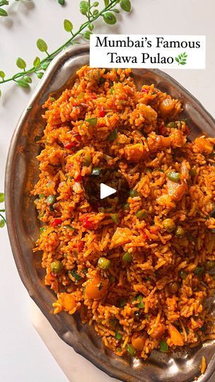 7.7M views · 531K reactions | Mumbai Street Style Tawa pulao!

This makes for a tasty lunch on weekends in winters. Don’t forget to give this a try.

Recipe: 

For Rice:
1 Cup Rice (washed and soaked in water for 30 mins)
1/2 Tsp Salt
1/4 Tsp Turmeric powder
2.5 Cups of water

Cook your Rice until fully done, I used Daawat Pulao Rice. Which took around 8-10 mins to cook.

For Chutney:

6-8 Red chilli (soaked in hot water for 30 mins)
5-6 garlic cloves
1/4 Cup water

Blend everything together. Make sure the paste is fine. Add more water while grinding if needed.

For Masala:
3-4 Tsp butter
2 Tbsp Oil
1/2 Tsp cumin seeds
1 Tbsp ginger green chilli paste
1 Large onion( Finely chopped)
1 tomato (Optional)
1/4 Cup potato
1/4 Cauliflower 
1/4 peas (matar)
1/4 Carrot
1.5 Tsp Salt (Add half of it Tawa Pulao Recipes, Tawa Pulao, Pulao Rice, Recipe For Rice, Mumbai Street, Tasty Lunch, Pulao Recipe, Chilli Paste, Cumin Seeds