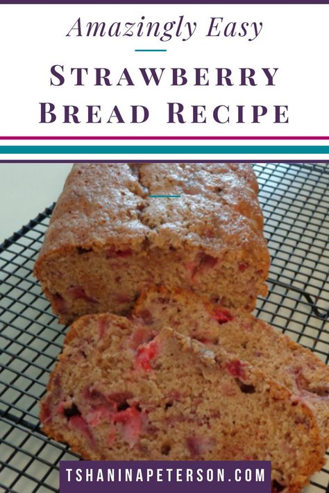 You’re going to love this quick and easy strawberry bread recipe. It’s perfect with both fresh or frozen strawberries. Make a healthy and gluten free variation by adding almond flour. This homemade bread is super moist and the best I’ve tasted! Easy Strawberry Bread, Strawberry Bread Recipe, Bread In The Oven, Pea Dip, Strawberry Bread Recipes, Dessert Breads, Happy Habits, Frozen Strawberry, Strawberry Bread