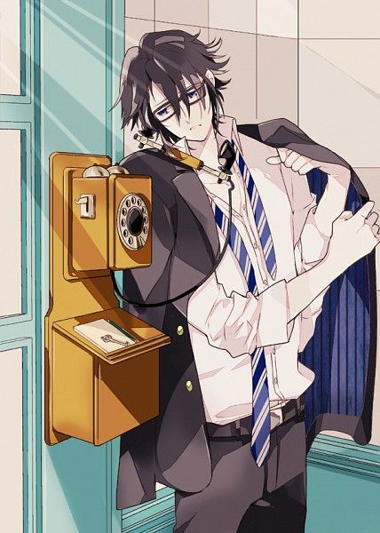 Fushimi Saruhiko Fushimi, Fushimi Saruhiko, Yata Misaki, K Project Anime, I M, K Project, Phone Box, Office Worker, Cartoon Games