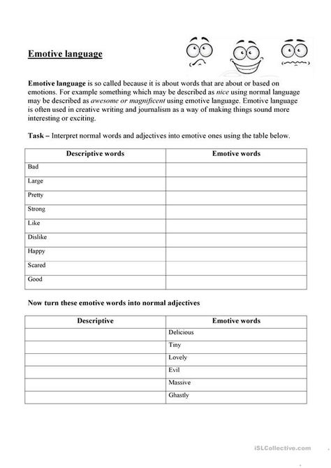 Emotive Language, Transition Words Worksheet, Therapist Notes, Dna Worksheet, Transition Words And Phrases, Number Worksheets Kindergarten, Measurement Worksheets, Transition Words, Language Worksheets