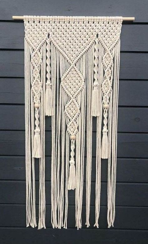 Easy Macrame Wall Hanging Pattern, Macrame Stair Railing, Manly Macrame Wall Hanging, Macrame Wedding Backdrop Pattern, Macrame Geometric Wall Hanging, Dark Macrame Wall Hanging, Macra Weave Wall Hanging, Simpul Makrame, Pola Macrame