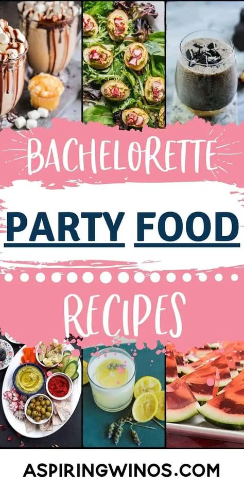 Stag And Doe Party Food, Bachelorette Dinner Ideas Food, Bachelorette Food Ideas Dinners, Bachelorette Party Meal Ideas, Bachelorette Weekend Food Ideas, Bachelorette Appetizer Ideas, Bachelorette Party Dinner Ideas, Bachelorette Party Meals, Easy Bachelorette Party Food