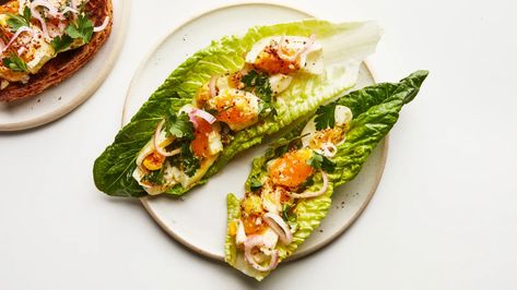 A Rent Week Egg Salad Recipe for Anyone with Bills | Bon Appétit Pickled Shallots, Egg Salad Recipe, French Onion Soup, Egg Salad, Lettuce Wraps, French Onion, Meatless Meals, Veggie Sides, Crispy Chicken