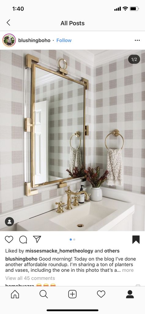 Wallpaper Downstairs Bathroom Ideas, Teen Bathroom, Fall Bathroom, Home Luxury, Funny Story, Downstairs Bathroom, Powder Bath, Life Funny, Girls Bathroom