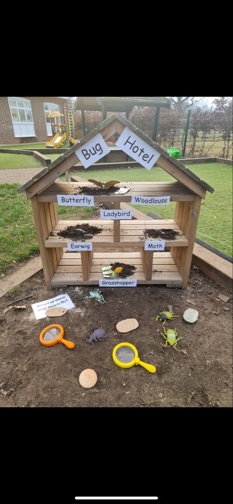 Insect Project, Insects Kindergarten, Lakehouse Ideas, Preschool Garden, Playground Ideas, Play Yard, Reggio Emilia, Ecosystem, Classroom Ideas