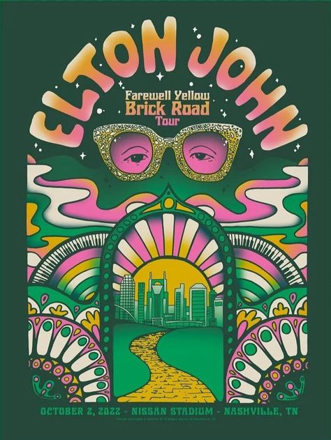 Posters Art Deco, Vintage Rock Posters, Vintage Music Festival, Vintage Festival Poster, Retro Festival Poster, Music Band Poster, 70s Band Posters, Music Poster Art, Elton John Poster